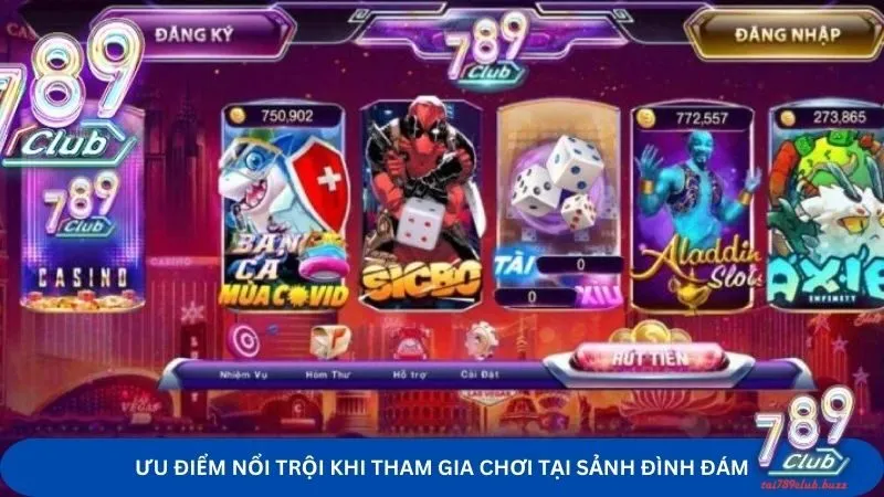 Giao diện cổng game 789Club cực đẹp mắt