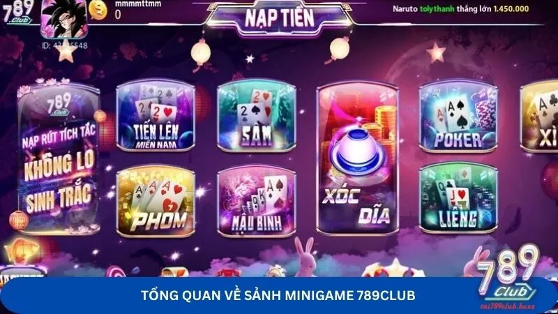 Tổng quan về sảnh Minigame 789Club